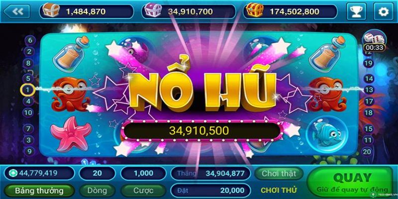 Hiệu ứng pháo hoa được tích hợp khi trúng Jackpot